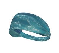 The Deep Ocean Prints Bandeau de sport élastique respirant et évacuant la transpiration Convient pour le yoga, la course à pied et le fitness