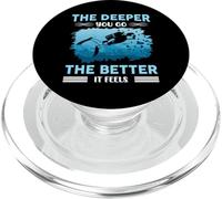 The Deeper You Go The Better It Feels Scuba Diving PopSockets PopGrip pour MagSafe