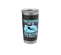 The Deeper You Go The Better It Feels Scuba Fun Diver Diving Gobelet isotherme en acier inoxydable double paroi