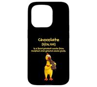 The Definition of Chocolat with Funny Yellow Rubber Chicken Coque pour iPhone 15 Pro