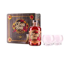 The Demon's Share Superior Blend Rum 12 Years Old 41% Vol. 0,7l in Tinbox with 2 glasses