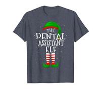 The Dental Assistant Dental Assistant Elf Jeu de Famille T-Shirt, Homme, Bleu Chiné, 4XL