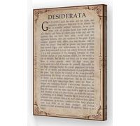 The Desiderata Canvas Print - Gallery-Wrapped Inspirational Poetry, Max Ehrmann's Timeless Words for Living Room or Study Wall(Framed,12x18inch(30x45cm))