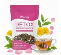 Thé Détox pour Maigrir - Cure 28 Jours | Tisane Détox Minceur avec Camellia, Pissenlit & Pétales de Rose - Nettoyage Naturel & Soutien