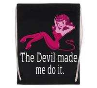 The Devil Made Me Do It Sac De Sport En Coton Réutilisable Noir
