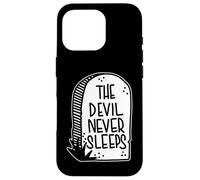 The Devil Never Sleeps Tombstone Coque pour iPhone 16 Pro