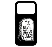 The Devil Never Sleeps Tombstone Coque pour iPhone 17 Pro