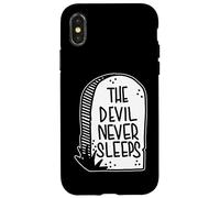 The Devil Never Sleeps Tombstone Coque pour iPhone X/XS