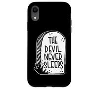 The Devil Never Sleeps Tombstone Coque pour iPhone XR