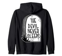 The Devil Never Sleeps Tombstone Sweat à Capuche