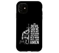 The Devil Saw Me Thought He'd Won Christian Religious Saying Coque pour iPhone 11