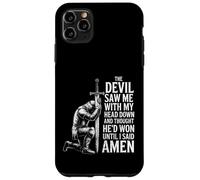 The Devil Saw Me Thought He'd Won Christian Religious Saying Coque pour iPhone 11 Pro Max