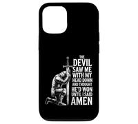 The Devil Saw Me Thought He'd Won Christian Religious Saying Coque pour iPhone 12/12 Pro