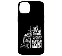 The Devil Saw Me Thought He'd Won Christian Religious Saying Coque pour iPhone 14 Plus