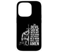 The Devil Saw Me Thought He'd Won Christian Religious Saying Coque pour iPhone 14 Pro