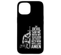 The Devil Saw Me Thought He'd Won Christian Religious Saying Coque pour iPhone 15