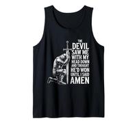 The Devil Saw Me Thought He'd Won Christian Religious Saying Débardeur