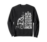 The Devil Saw Me Thought He'd Won Christian Religious Saying Sweatshirt
