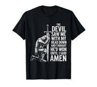 The Devil Saw Me Thought He'd Won Christian Religious Saying T-Shirt