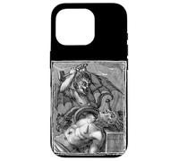 The Devil Tourmenting a Man Occult Satanic Lucifer Grungy Art Coque pour iPhone 16 Pro