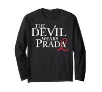 The Devil Wears Prada 2 Official Logo 2 As Red Devil's Tail Manche Longue