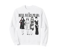The Devil Wears Prada Andy Sachs Various Looks Red Lipstick Sweatshirt