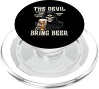 The Devil Whispered to Me I Whisper Back Apportez de la bière en Cadeau PopSockets PopGrip pour MagSafe