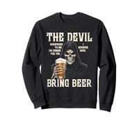 The Devil Whispered to Me I Whisper Back Apportez de la bière en Cadeau Sweatshirt