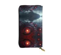 The Devil's Eye. Portefeuille en cuir imprimé, 7,5 x 4,1 pouces de long, porte-cartes de crédit, portefeuille de voyage portable