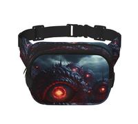 The Devil's Eye Sac à bandoulière imprimé tendance, sac banane de randonnée, sac à bandoulière carré double couche pour voyage et fitness