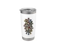 The Diamonds Cross Colorful Gobelet isotherme en acier inoxydable double paroi