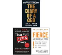 The Diary of a CEO [Hardcover], That Will Never Work & Fierce Conversations 3 Books Collection Set