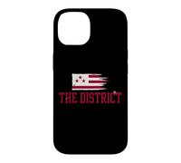 The District Washington DC Drapeau Hybride Vintage Grunge Coque pour iPhone 14