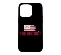 The District Washington DC Drapeau Hybride Vintage Grunge Coque pour iPhone 15 Pro Max
