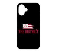 The District Washington DC Drapeau Hybride Vintage Grunge Coque pour iPhone 16