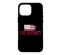 The District Washington DC Drapeau Hybride Vintage Grunge Coque pour iPhone 16 Pro Max