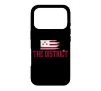 The District Washington DC Drapeau Hybride Vintage Grunge Coque pour iPhone 17 Pro