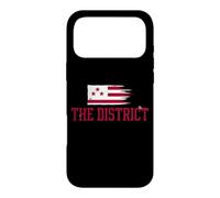 The District Washington DC Drapeau Hybride Vintage Grunge Coque pour iPhone 17 Pro Max