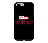 The District Washington DC Drapeau Hybride Vintage Grunge Coque pour iPhone 7 Plus/8 Plus