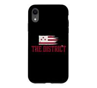 The District Washington DC Drapeau Hybride Vintage Grunge Coque pour iPhone XR