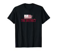 The District Washington DC Drapeau Hybride Vintage Grunge T-Shirt