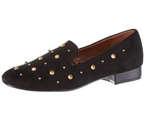 THE DIVINE FACTORY Iris, Mocassins (Loafer) Femme, Noir (Noir 001), 36 EU (3.5)