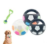 The Dog Calming Ball with Handle with Handle, Squeaks, Can Float in Water, Interactive Pet Toss and Catch Toys, Squeaky Floating Rubber Ball, Training and Outdoor Games