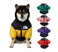 The Dog Fans - Doudoune d'hiver pour chiens de petite et moyenne taille - Gilet épais - Manteau pour chiot bouledogue français (jaune, 4XL)