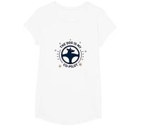 The Dog is My Co-Pilot Compagnon de Voyage avec Empreintes de Pattes T-Shirt, Fille, Blanc, XS