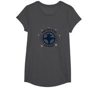 The Dog is My Co-Pilot Compagnon de Voyage avec Empreintes de Pattes T-Shirt, Fille, Chiné Foncé, XS