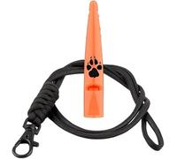 The Dog Lady (TDL) Sifflet pour Chien TDL avec Cordon utilisé pour Le Rappel et Le Dressage des Chiens Longue Distance, Bonne fréquence pour la Plupart des Races (Orange avec Corde Noire)