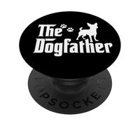 The Dogfather T-Shirt pour la fête des pères - Chihuahua Amoureux des Chiens PopSockets PopGrip Adhésif