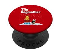 The Dogmother Basset Hound Dog Mom Christmas Puppy Xmas PopSockets PopGrip Adhésif