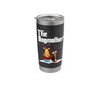 The Dogmother German Shepherd Dog Mom Christmas Puppy Xmas Gobelet isotherme en acier inoxydable double paroi